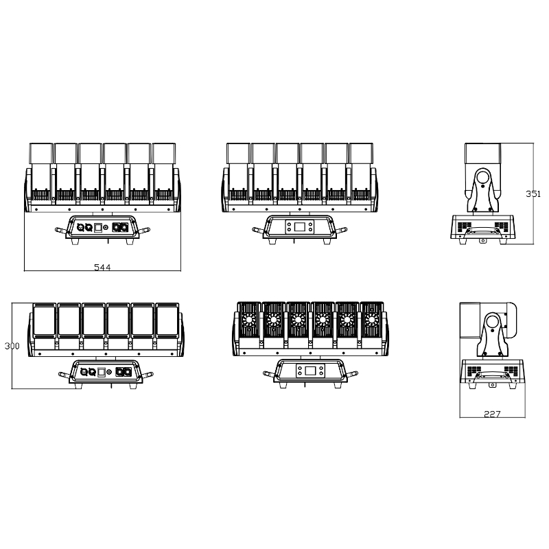 LED ムービングヘッド6×60w　スイングビームバー