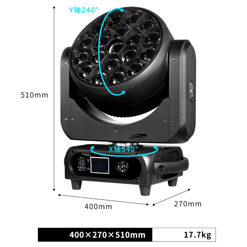 LED ムービングヘッド 19x40w Bee Eye - COLD RIVER｜舞台照明 販売