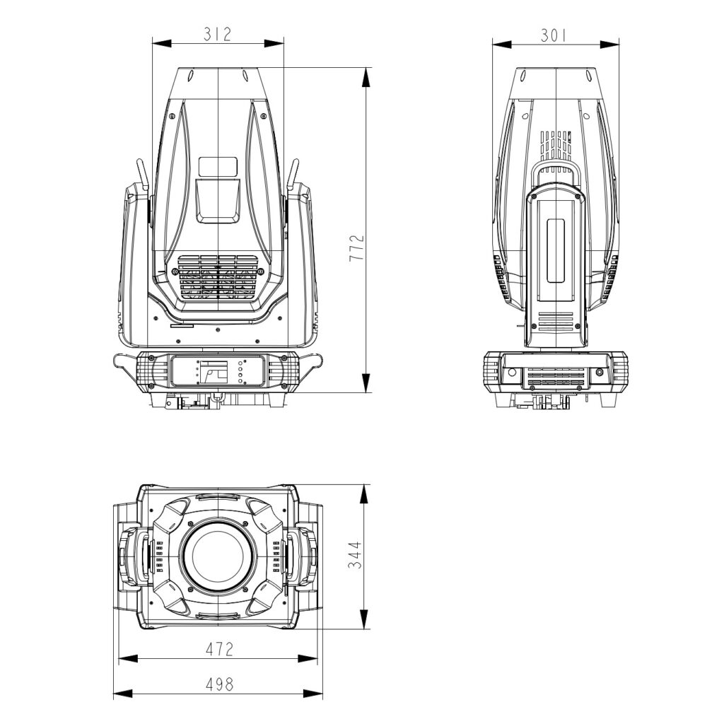 LEDムービングヘッド プロファイル 1400/1200w