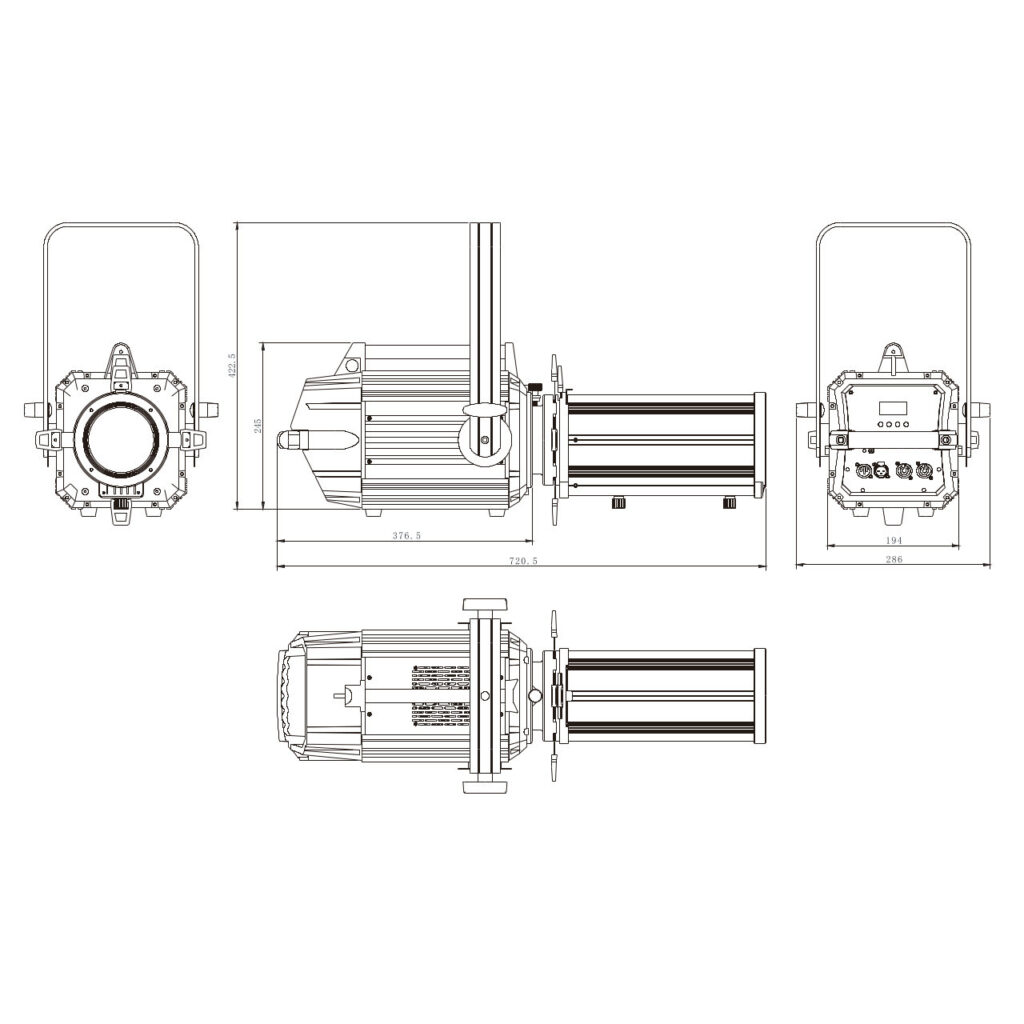 LED 400w ズーム プロファイルスポットライト